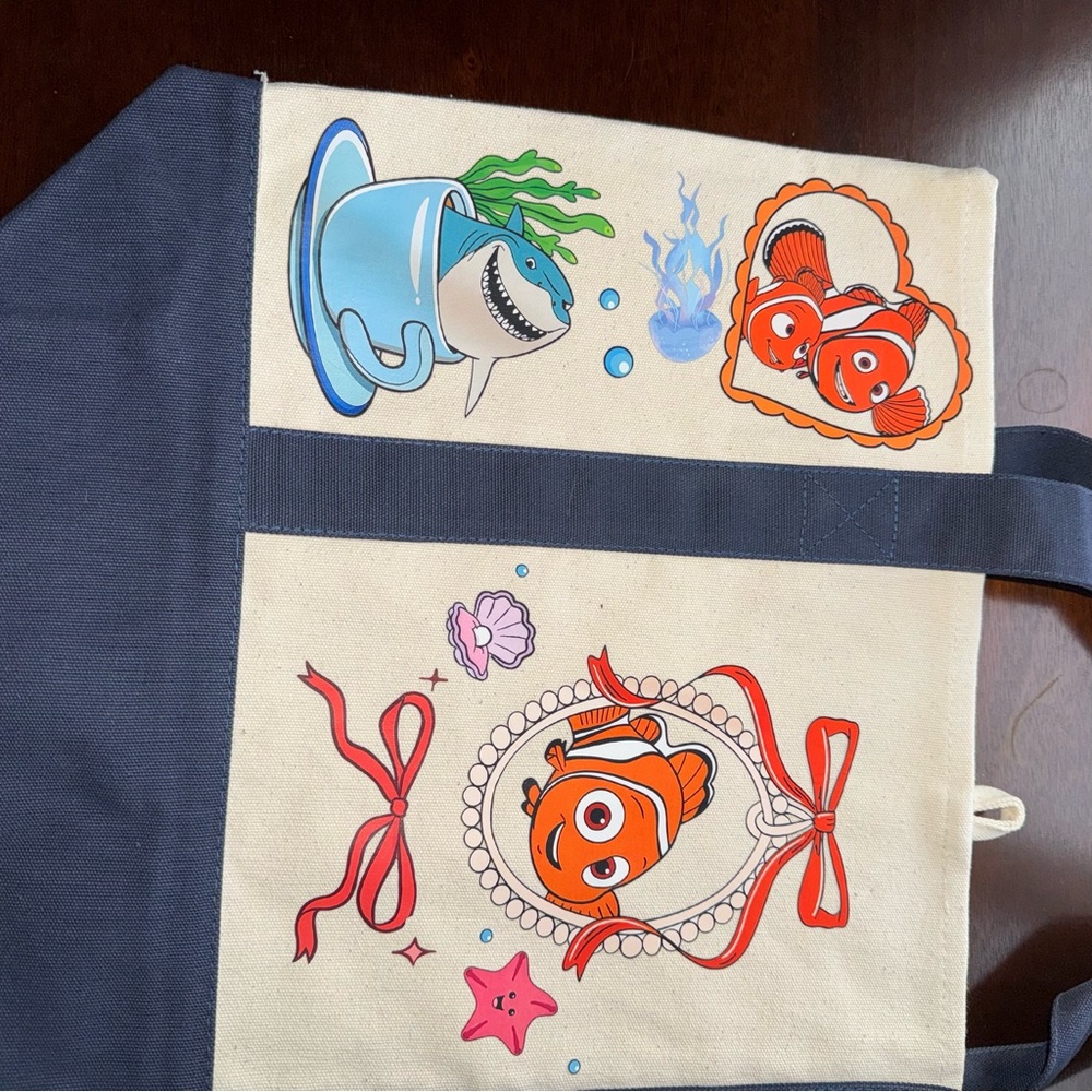 Disney Finding Nemo Tote Bag - Blue and Cream - Picture 3 of 5